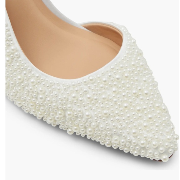 Ted Baker Ari Imitation Pearl Slingback Half D'Orsay Pointed Toe Pump Bridal - Picture 7 of 12